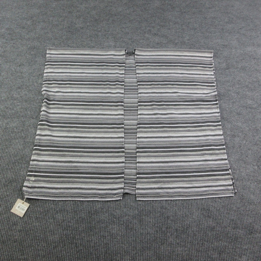 STYLINÉ Vest Womens One Size Gray Striped Cardigan Open Front Sleeveless NWT